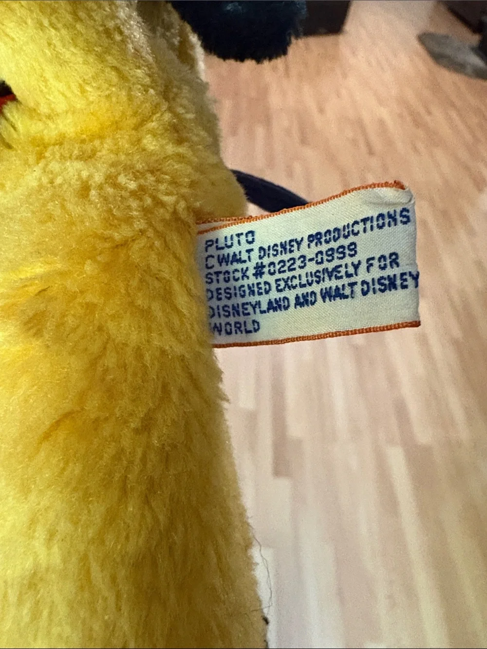 Pluto Disney vintage 60’s-70’s Plush Dog Toy